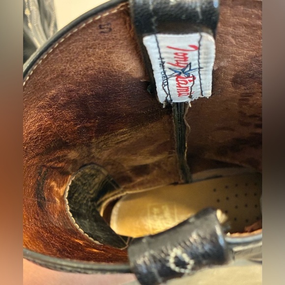 Tony Lama Men’s Nacogdoches Teju Lizard Black Leather Western Boot; Size 8.5D - Picture 4 of 16